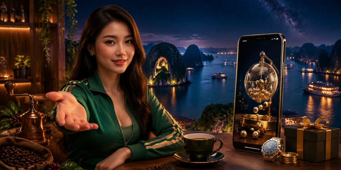 Người dùng Hạ Long xem kết quả xổ số và đặt cược trực tuyến bên tách cà phê buổi sáng