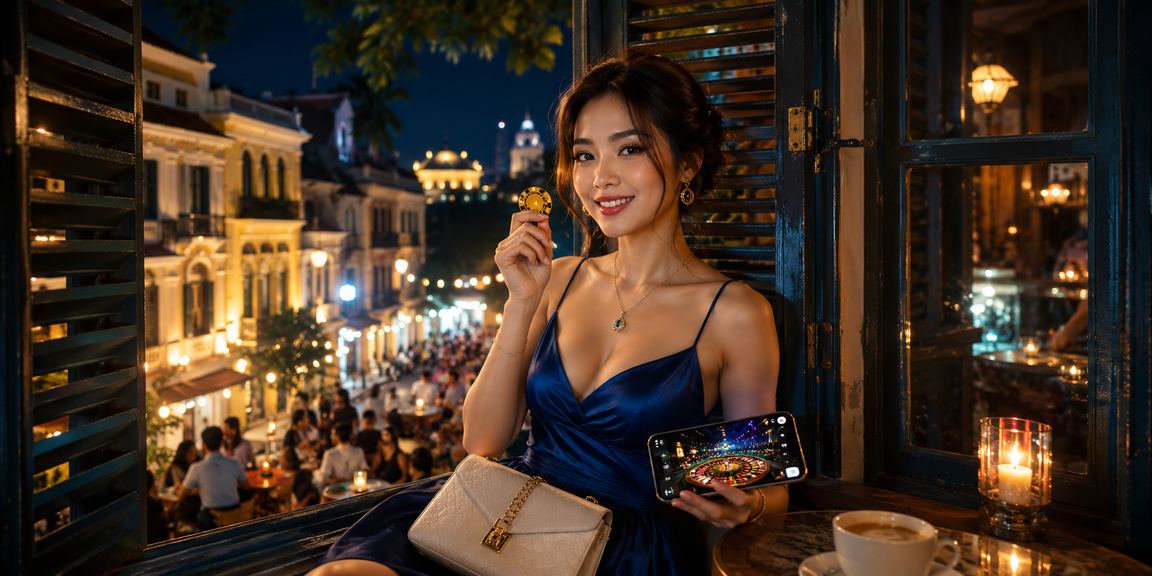 Người chơi tìm hiểu jackpot tại quán cà phê Hà Nội trên điện thoại